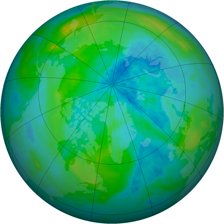 Arctic ozone map for 16 September 2001
